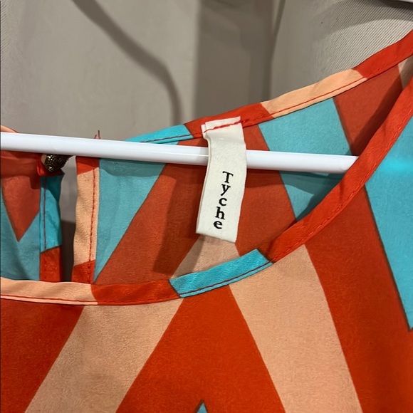 Tyche Blue and Orange Graphic Tank Top - Picture 2 of 3